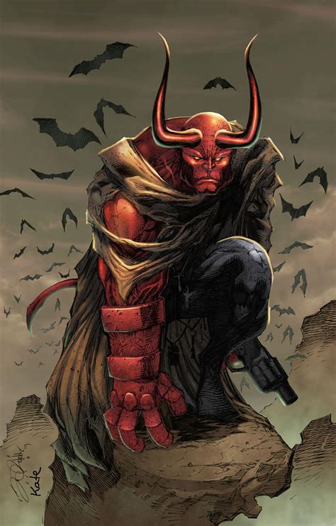 Hellboy With Horns By Katecolorart On Deviantart