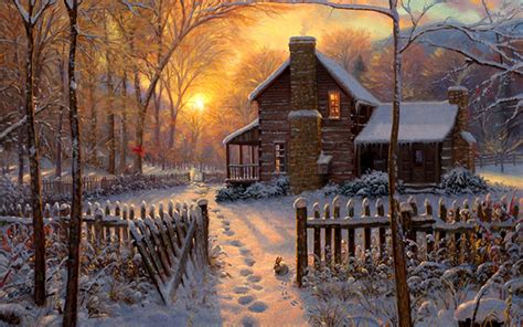 House In Winter By Mark Keathley