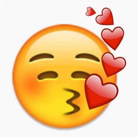 Blushing Kissing Emoji Clipart Png Download Emoji Iphone Free