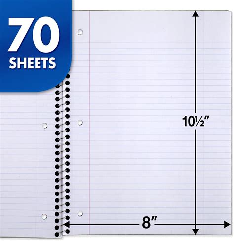 Buy Mead Spiral Notebooks 6 Pack 1 Subject College Ruled Paper 10 1