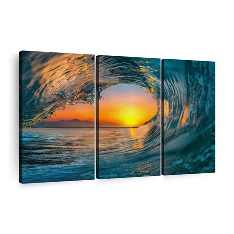 Ocean Wave Curl Wall Art Photography