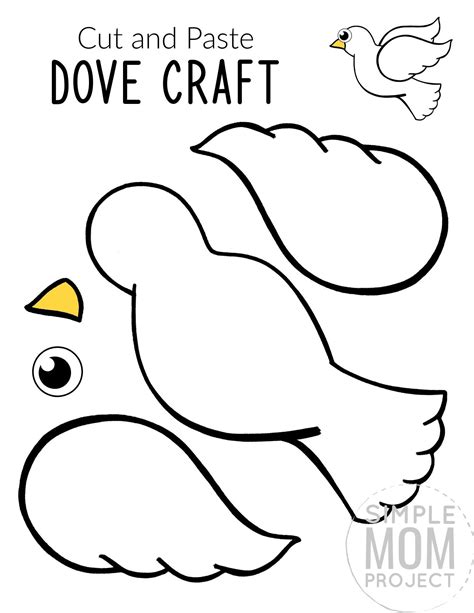 Free Printable Cut And Paste Dove Craft For Kids With Dove Template