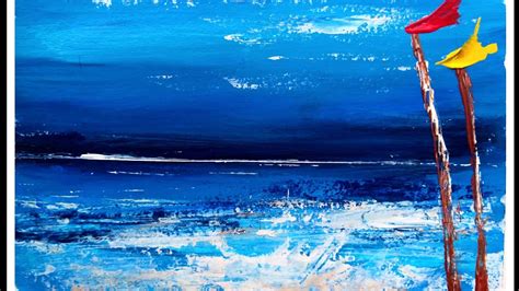 Sea Beach Abstract Art Abstract Painting For Beginners