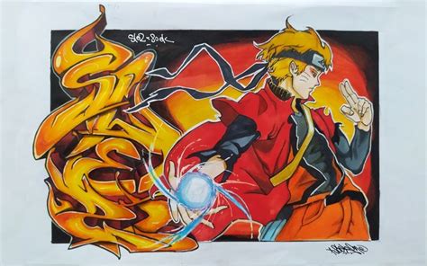 Slez Soek X Naruto Graffiti Wildstyle Street Art Graffiti Graffiti