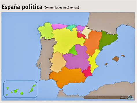 Maestra De Primaria Mapas Mudos De España