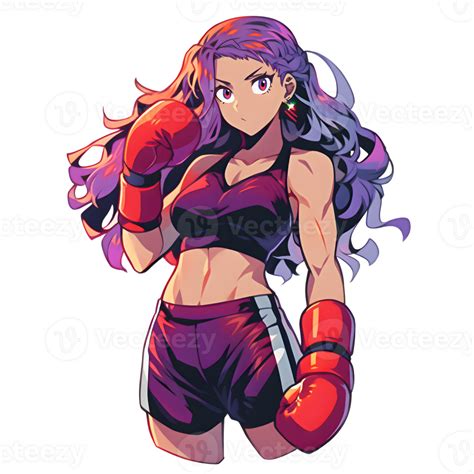 Ai Generated Anime Girl Sticker The Boxer 3 24525708 Png