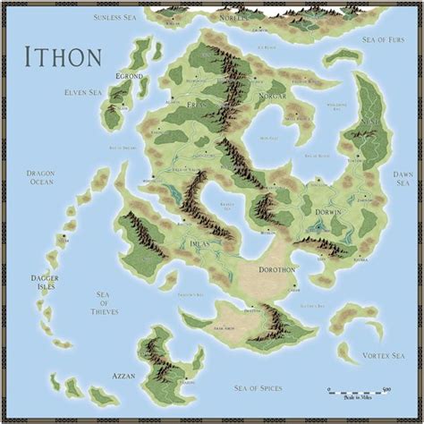 Ithon Isles Fantasy World Map Fantasy Map Fantasy Cartography