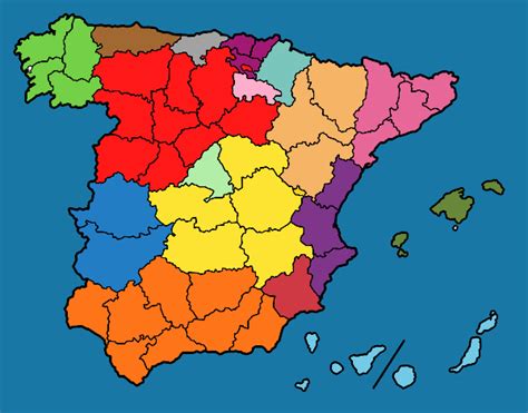 Dibujo De Las Provincias De España Pintado Por Alexha En El
