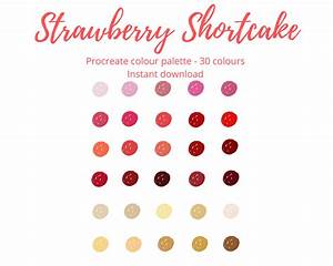 Strawberry Shortcake Procreate Colour Swatch Palette 30 Etsy