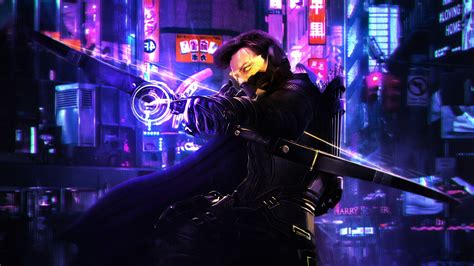 Hawkeye In Cyberpunk 2077 Hd Superheroes 4k Wallpapers Images