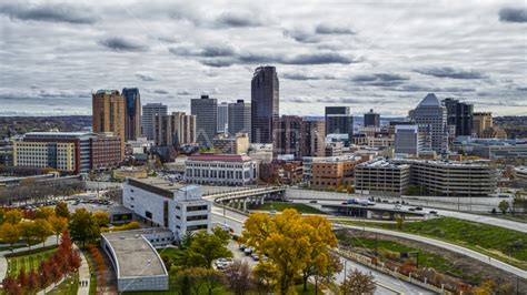 A View Of The City Skyline Of Downtown Saint Paul Minnesota Aerial