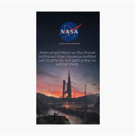 Logo Of Nasa With Motivational Words Photographic Print By Panna123