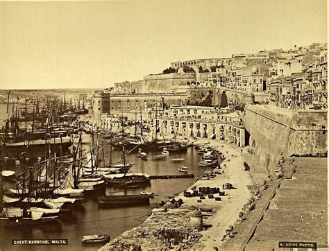 Crowded Valletta Port Malta 1879 Malta History Malta Valletta