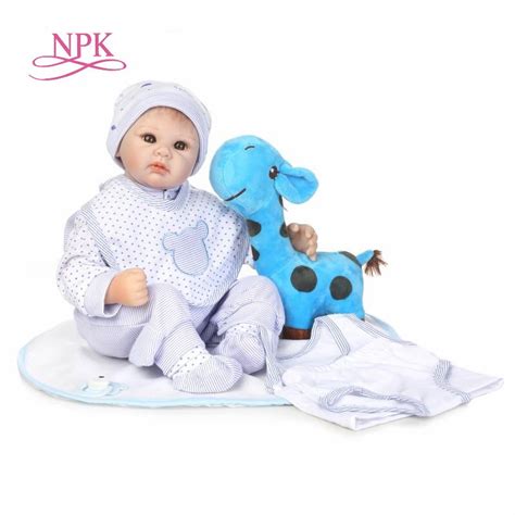 Npk Cute Bebes Reborn Doll Pp Cotton Body 55cm Silicone Reborn Baby