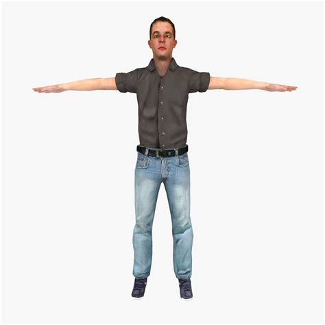 Rigged Male Character Free 3d Model C4d Fbx Free3d
