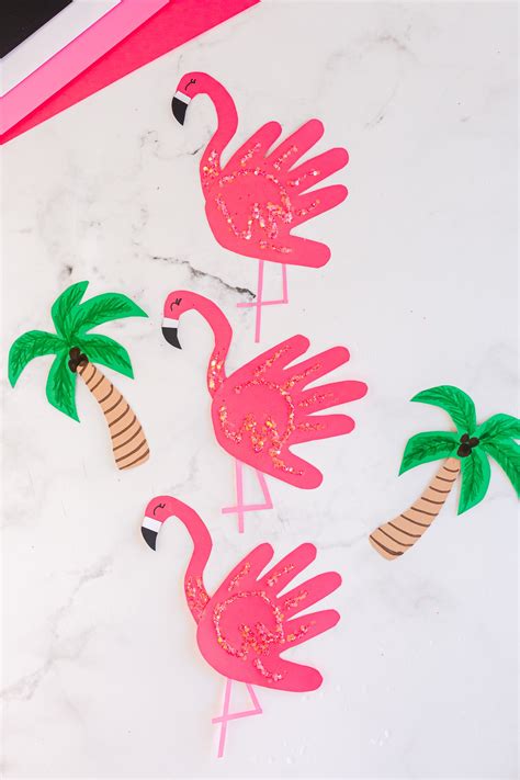 Handprint Flamingo Made To Be A Momma