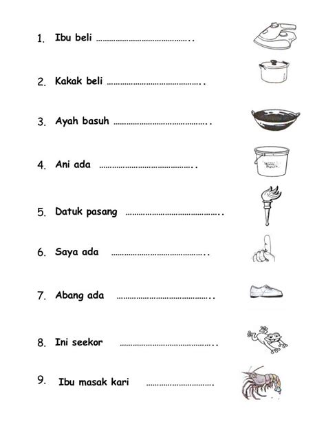 Bahasa Melayu Worksheet For Kindergarten