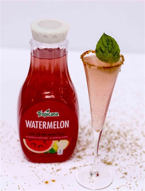 Watermelon Basil Sparklers Holiday Beverages Happily Hughes