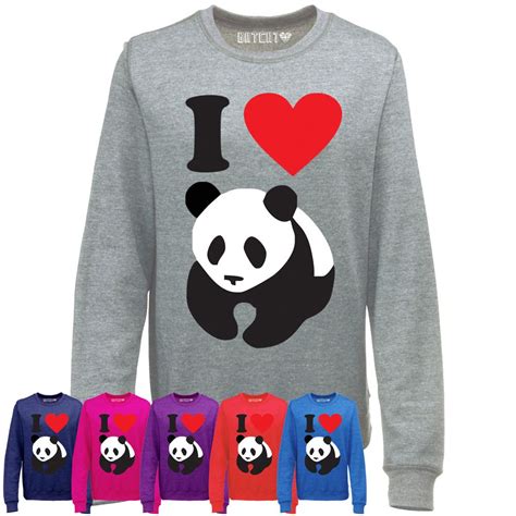 I Love Pandas Womens Sweatshirt £1995 By Batch1 Panda Outfit