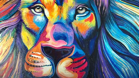 Lion Face Painting Tutorial Easy With Acrylic And Spray Paint Youtube