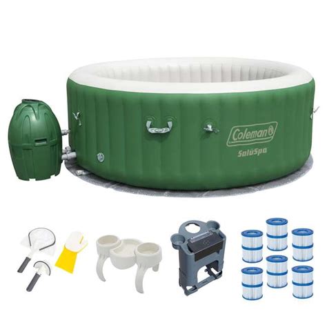 Coleman 6 Person Inflatable Hot Tub Entertainment Center 6 Filters