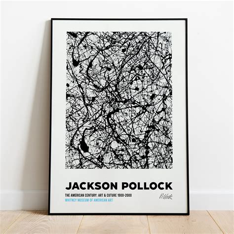 Jackson Pollock Poster Exhibition Print Abstract Wall Art Etsy