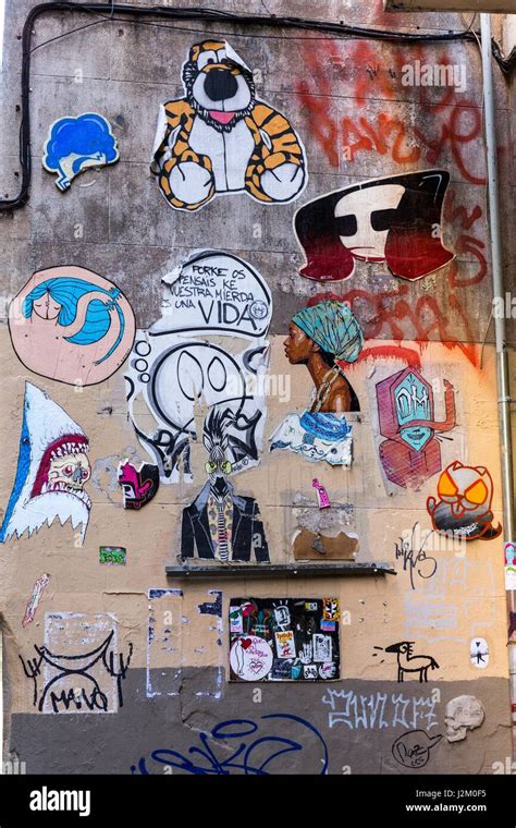 Graffiti In The City Of Barcelona Stock Photo Alamy