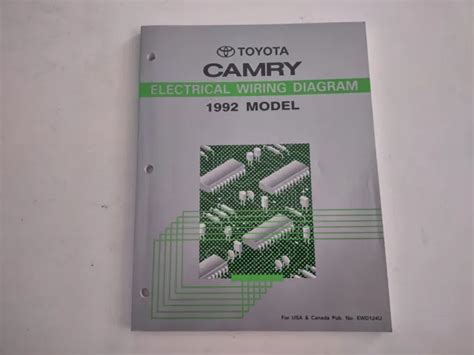Toyota 1992 Camry Factory Original Electrical Wiring Diagram Repair