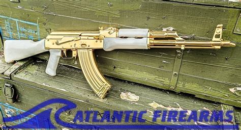 Gold Ak47 Rifle W Parade Stock Set