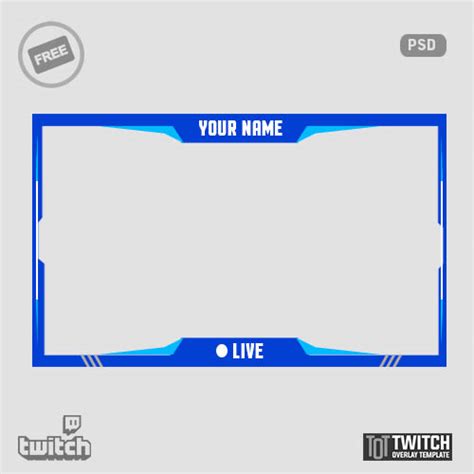 Pow Blue Twitch Overlay Template