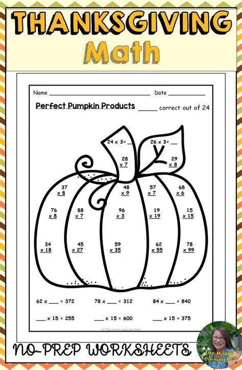 Thanksgiving Worksheets For 5th Grade