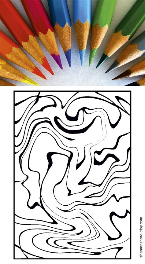Who ever said coloring is just for kids? PDF Adult Coloring Book, Abstract Adult Digital Coloring ...