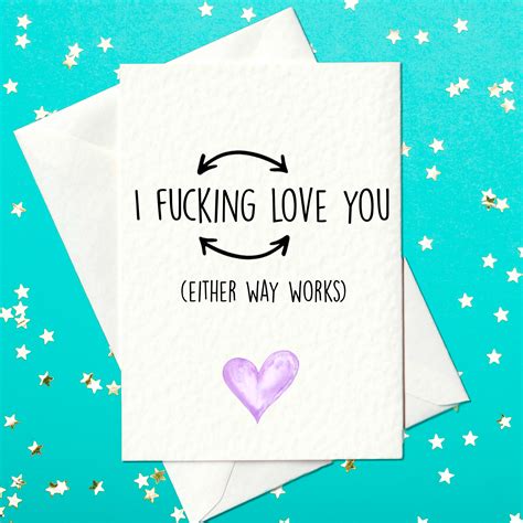 I Fucking Love You Either Way Works Funny Card Great Etsy Uk