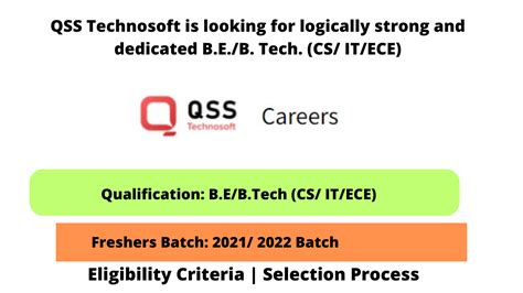 Qss Technosoft Is Looking For Logically Strong And Dedicated Beb
