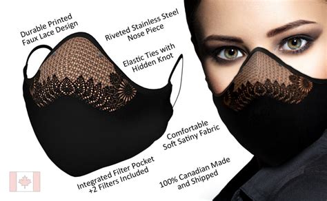 Black And Nude Lace Printed Designer Face Mask Trikinis