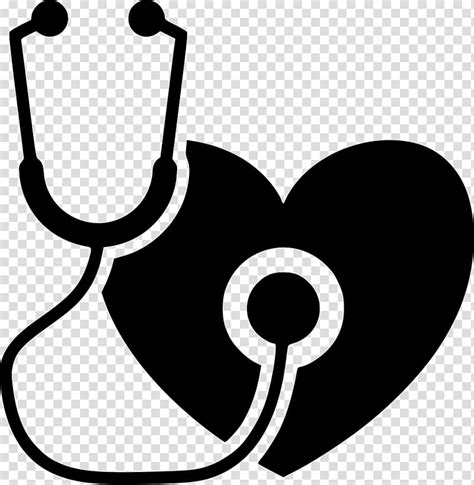 Heart Stethoscope Clip Art Black White