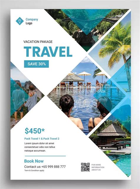 Travel Flyer Promo Template Psd Travel Poster Design Travel Brochure