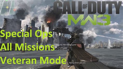 Call Of Duty Modern Warfare 3 All Special Ops Missions Complete On