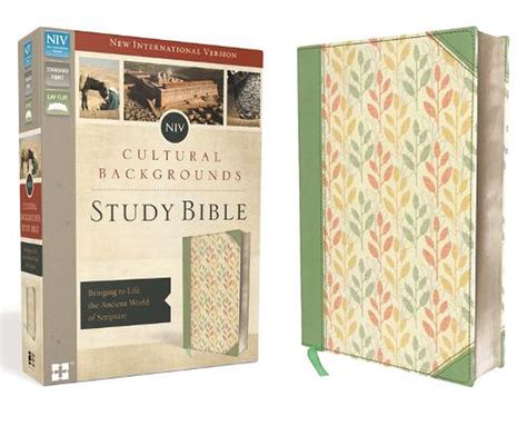 Niv Cultural Backgrounds Study Bible Leathersoft Green Red Letter