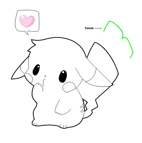 Chibi Love Pikachu Lineart By Xxagitoxmizakixx On Deviantart