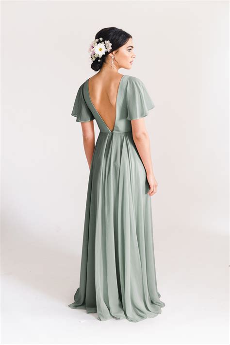 Phoebe Sage Bridesmaid Dress — Thandth