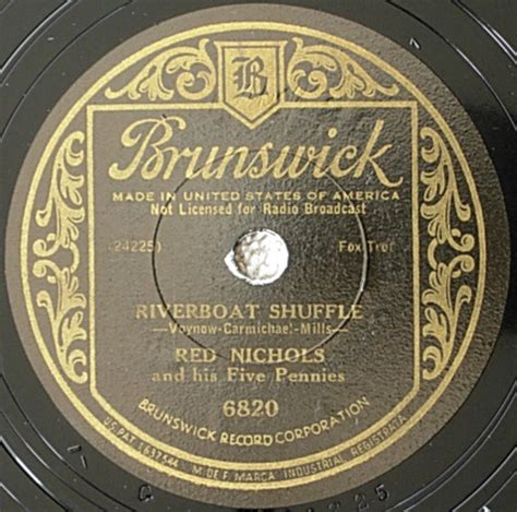 Riverboat Shuffle Eccentric De Red Nichols And His Five Pennies Cm Brunswick