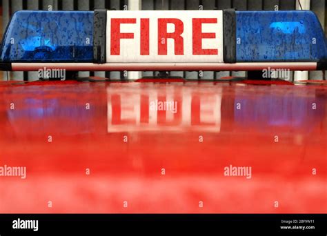 The Siren Of A Fire Engine Stock Photo Alamy