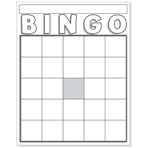 Blank Bingo Cards White Hyg87130