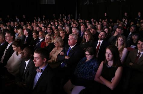 Members Of The Audience Watch The 2016 Vice Presidential Debate Rpics