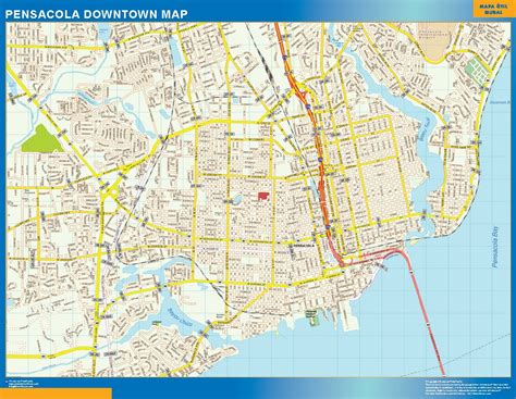 Look Our Special Pensacola Downtown Map World Wall Maps Store