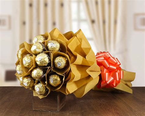 By 8, 16, 24, 30's, in heart shape case 100g. Order ferrero rocher chocolate bouquet online | Online ...