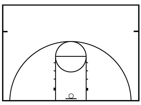 Download Half Basketball Court Dimensions Garden Design Clipart