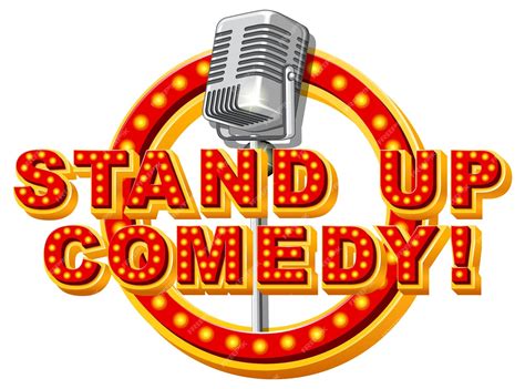 Free Vector Stand Up Comedy Logo With Microphone