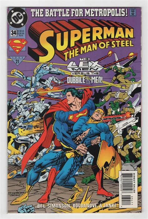 Superman Man Of Steel 34 Regular Jon Bogdanove Cover 1994 Alpha